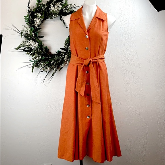 Coldwater Creek Dresses & Skirts - Coldwater Creek Button Down Tea length Dress